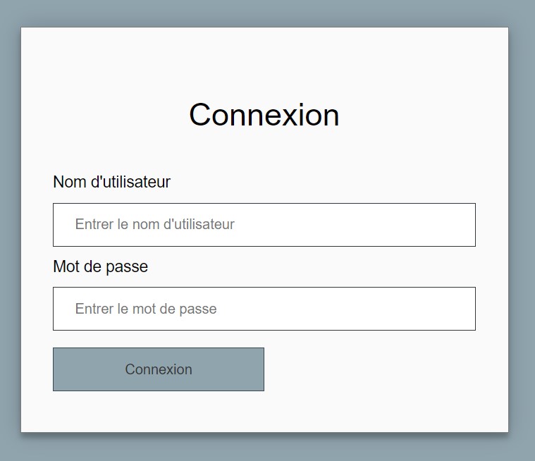 module de connexion